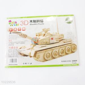 Newest design 3D tank shaped wooden puzzle