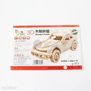 Wholesale DIY 3D car shaped wooden puzzle