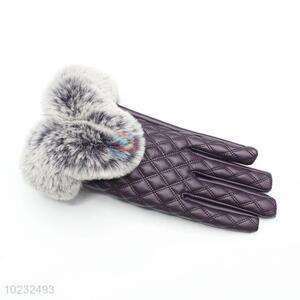 Cheap high quality purple women glove