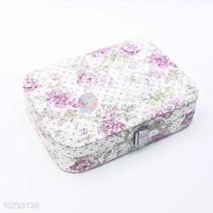 Fashion Design Flowers Printing Jewelry Storage Box