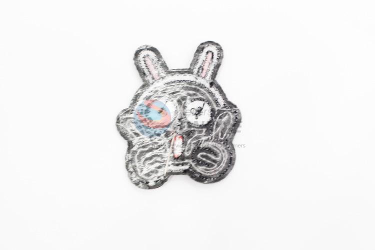 Wholesale bunny shape embroidery badge brooch