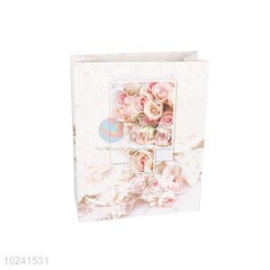 Beautiful Flower Printed Gilding Gift Bag/Paper Packing Bag for Wedding