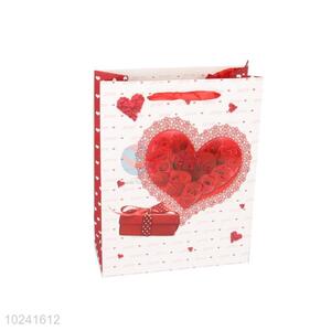 Beautiful Red Heart Printed Gift Bag/Paper Packing Bag for Sale