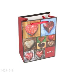 Durable Heart Printed Gift Bag/Paper Packing Bag for Sale