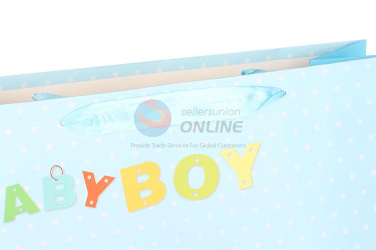 Factory Direct Blue Gift Bag/Paper Packing Bag for Baby