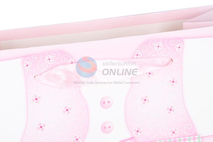 Nice Baby Skirt Design Pink Gilding Gift Bag/Paper Packing Bag for Sale