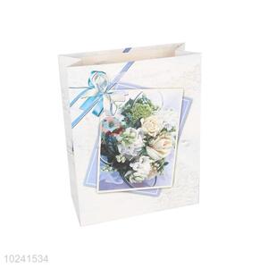 Wholesale Flower Printed Gilding Gift Bag/Paper Packing Bag for Wedding