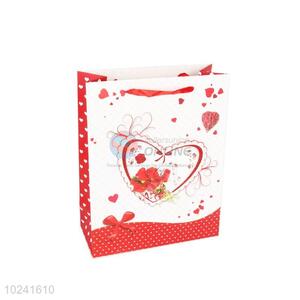 Hot Sale Red Heart Printed Gift Bag/Paper Packing Bag for Sale