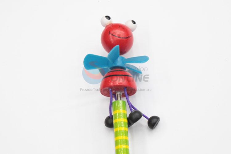New Design Pencil with Adorable Wooden Toys on Top