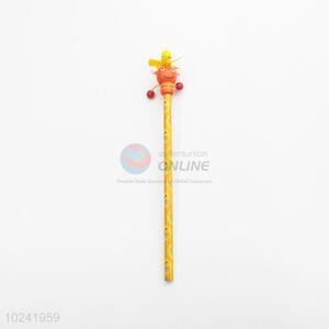 Pretty Cute Students Wooden Pencil with Cartoon Toys