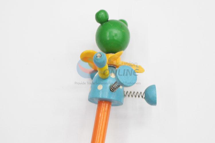 Popular Wholesale Stationery Pencil with Cartoon Toy Head