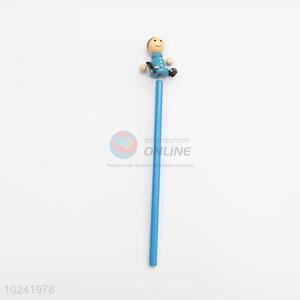 China Factory Pencil with Adorable Wooden Toys on Top
