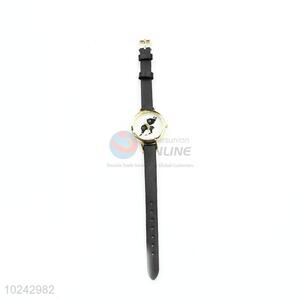 Wholesale Nice Black Wrist Watch with Leathern Watchband for Sale