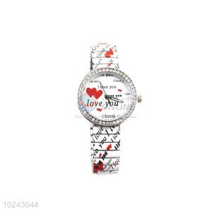 Beautiful Red Heart Printed Wrist Watch for Sale