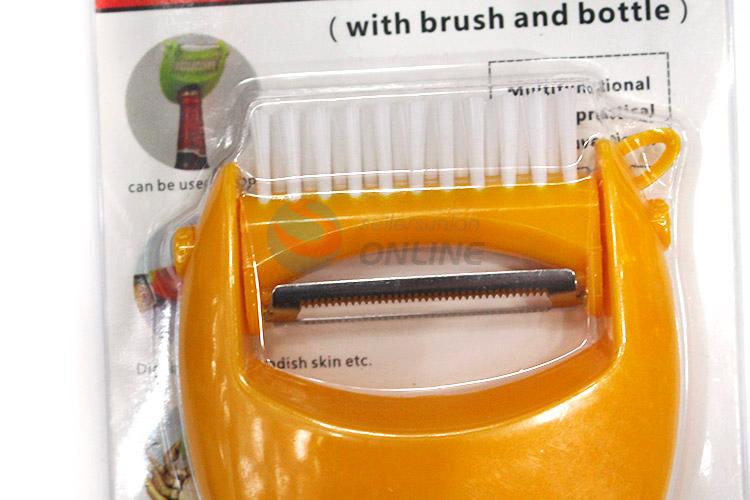 Custom Multipurpose Peeler With Brush And Bottle Opener