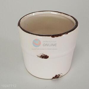 Cute White Succulent Plants Flower Pot with Hole