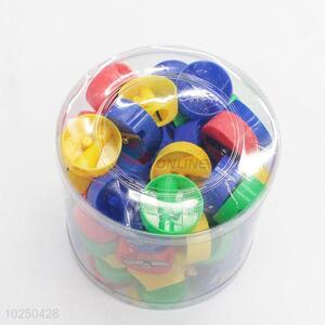 Round Shape Multi-color Plastic Pencil Sharpener