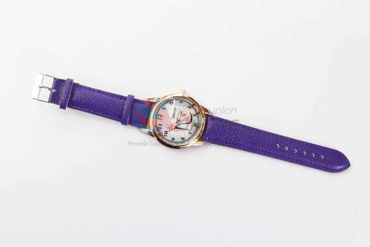 Classic Purple Casual Bracele Watch For Girls/Fashion Quartz Wristwatch