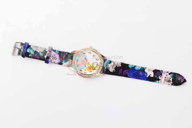 Flower Pattern Casual Bracele Watch For Girls/Fashion Quartz Wristwatch