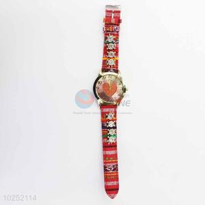 Red Heart Casual Bracele Watch For Girls/Fashion Quartz Wristwatch