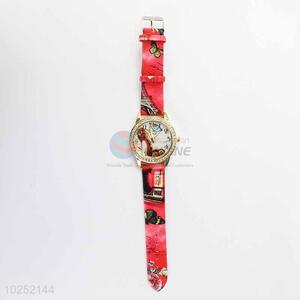 Red High-heel Casual Bracele Watch For Girls/Fashion Quartz Wristwatch