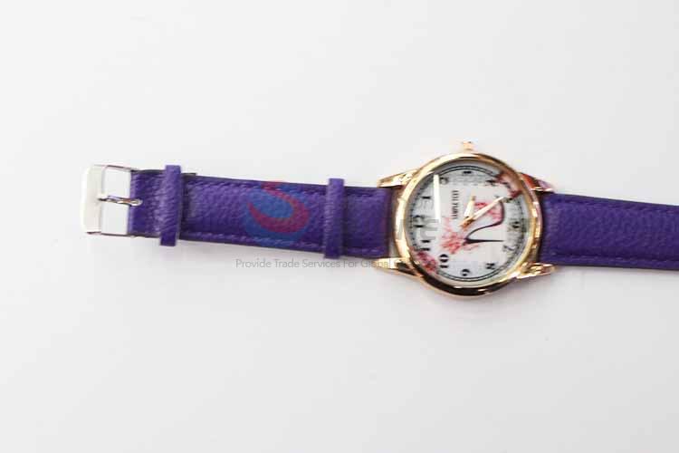 Classic Purple Casual Bracele Watch For Girls/Fashion Quartz Wristwatch