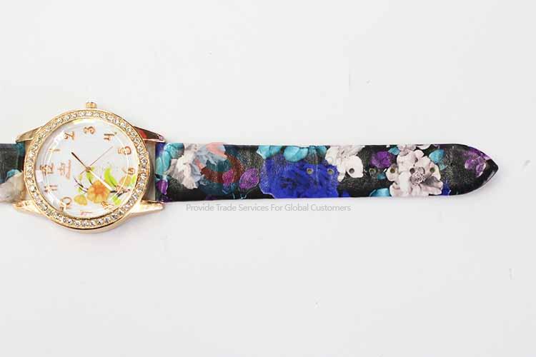 Flower Pattern Casual Bracele Watch For Girls/Fashion Quartz Wristwatch