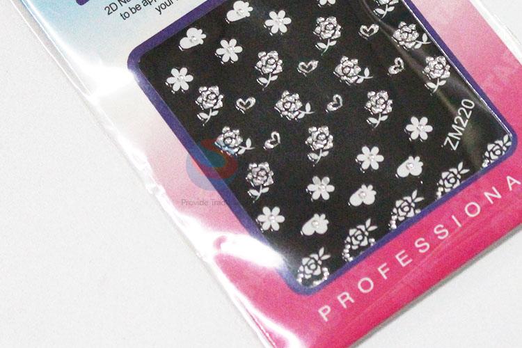 Fashion low price best loving heart&flower shape nail sticker