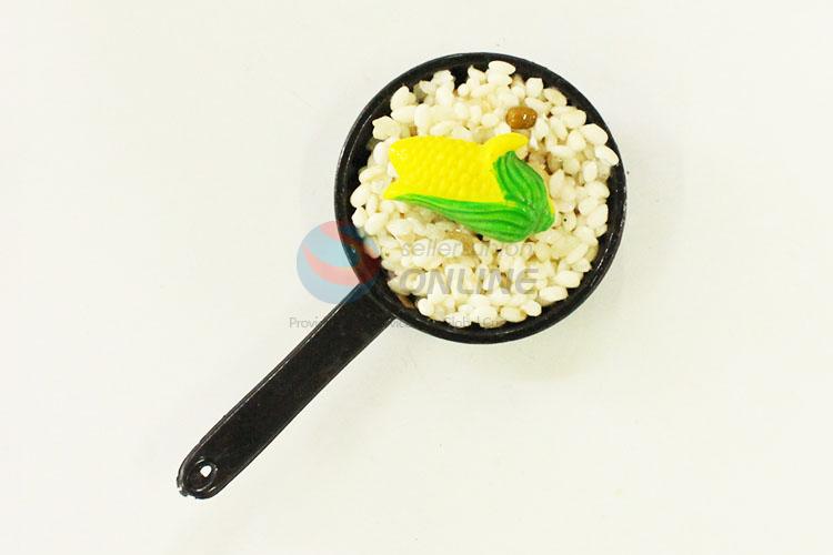 Pan Shaped Fridge Magnet/Refrigerator Magnet for Decoration with Corn