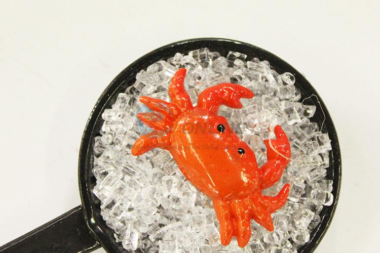 Pan Shaped Fridge Magnet/Refrigerator Magnet for Decoration with Crab