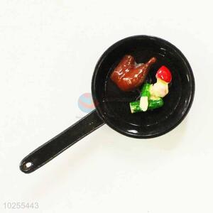 Pan Shaped Fridge Magnet/Refrigerator Magnet for Decoration with Drumstick