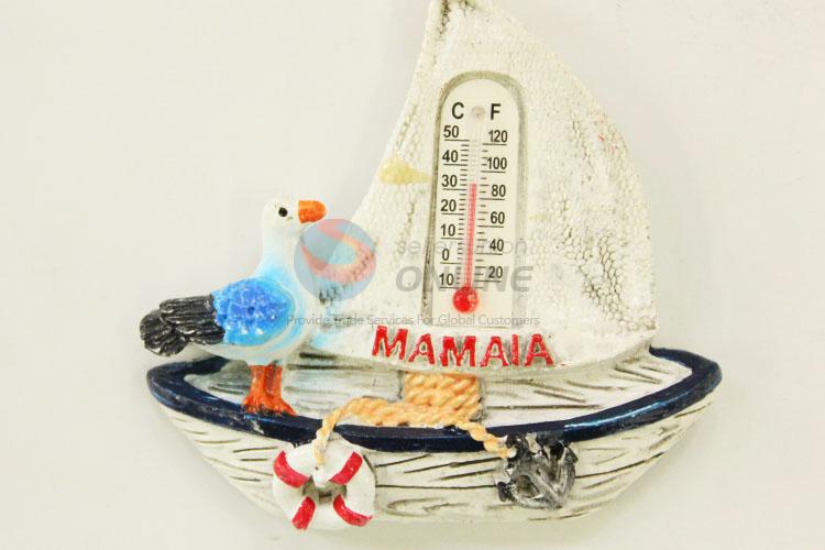 Wholesale Ship Shaped Fridge Magnet/Refrigerator Magnet with Thermometer