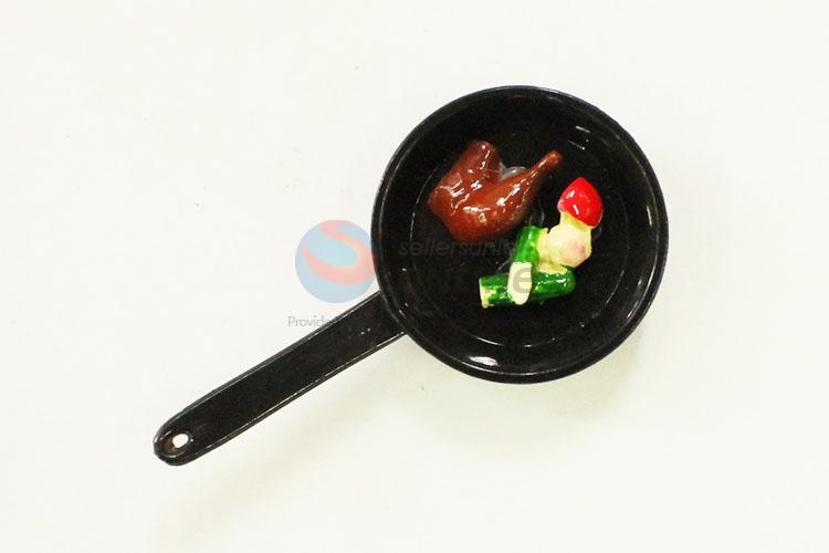 Pan Shaped Fridge Magnet/Refrigerator Magnet for Decoration with Drumstick