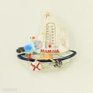 Wholesale Ship Shaped Fridge Magnet/Refrigerator Magnet with Thermometer