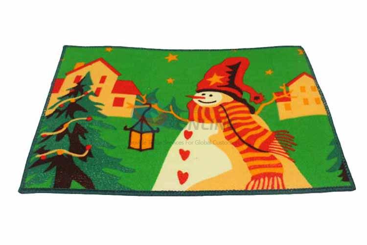 Snowman Pattern Decorative Non-slip Front Floor Mat/Rectangular Door Mat