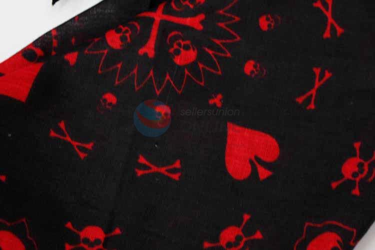 Skull and Poker Pattern 100% Cotton Printing Head Kerchief Square Bandana