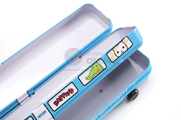 Adorable Cartoon Raccoon Iron Pencil Box for Student