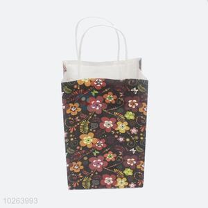 Cute low price best sales flowers kraft paper gift bag