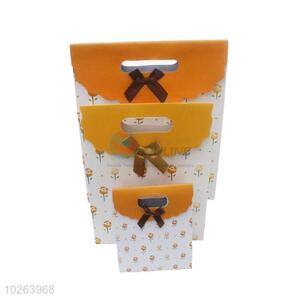 Cool low price top quality 3pcs yellow gift bags