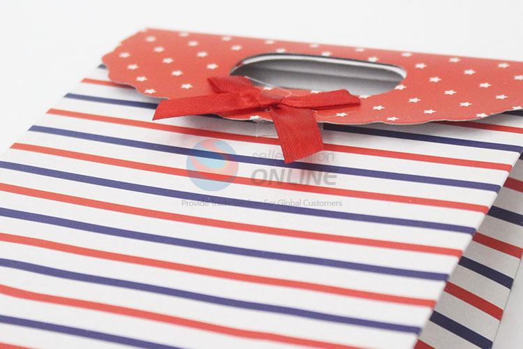 Best low price 3pcs stripe red/purple/coffee gift bags