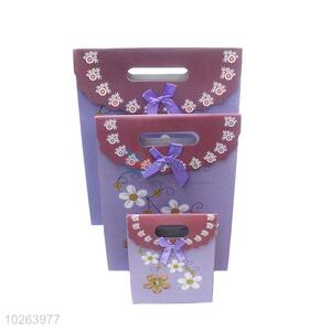 Best low price 3pcs purple gift bags