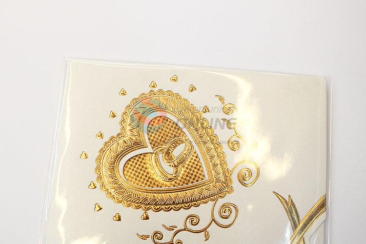 Fashion Golden Heart Pattern Paper Greeting Card/Wishes Gift Card