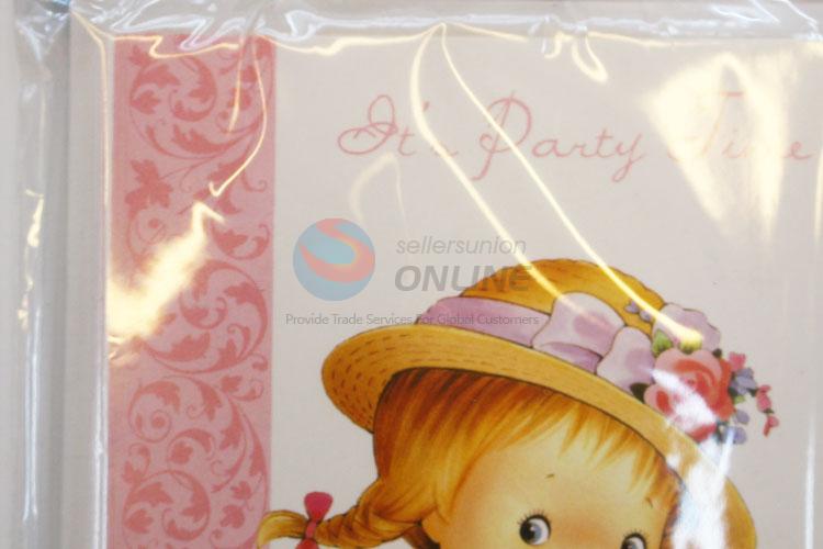 Fashion Lovely Girl Pattern Paper Greeting Card/ Gift Card