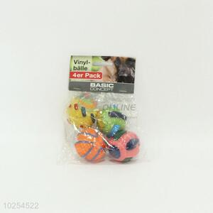 4Pcs Fashionable Design Pet Ball Toys