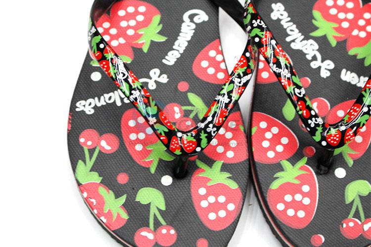 Nice Strawberry Printed Summer Slippers for Sale