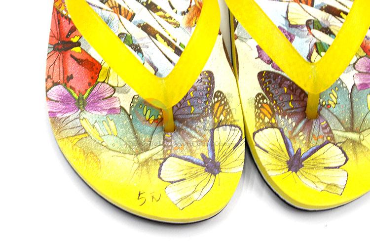 Promotional Wholesale Yellow Summer Slippers for Sale