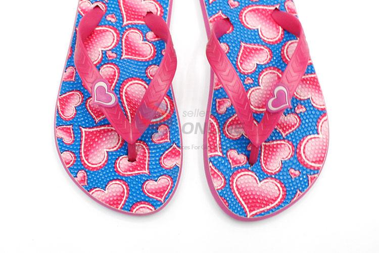 Nice Red Heart Printed Summer Slippers for Sale