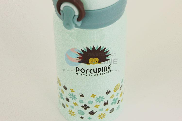 Sky Blue Color Cartoon Hedgehog Pattern Water Bottle 201 Stainless Steel Vacuum Cup Portable Water Bottles