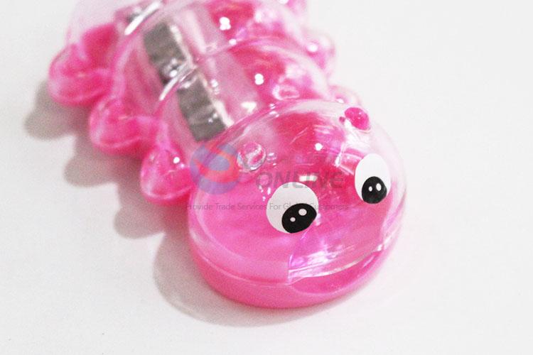 Normal low price caterpillar shape 4pcs pencil sharpeners