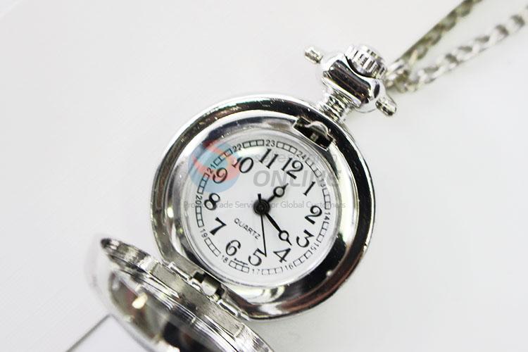 Beard Pattern Metal Quartz Pocket Watches with Chain